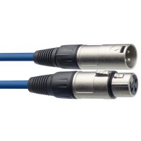 3m Mikrofonkabel XLR-XLR 3-pol Blau