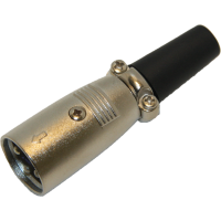 Mikrofon XLR-Stecker 3-polig, Metall mit geschraubter...